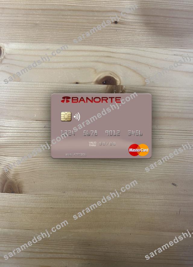 Mexico Banorte Bank mastercard photolook front